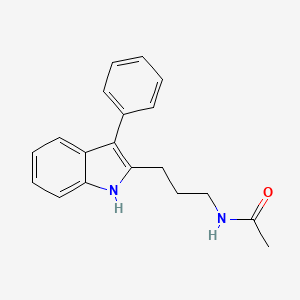 molecular formula C19H20N2O B11838798 N-(3-(3-Phenyl-1H-indol-2-yl)propyl)acetamide CAS No. 823821-82-5