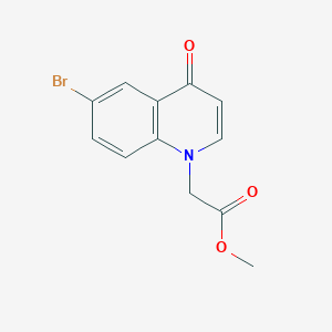 molecular formula C12H10BrNO3 B11838813 Methyl 2-(6-bromo-4-oxoquinolin-1(4H)-yl)acetate 