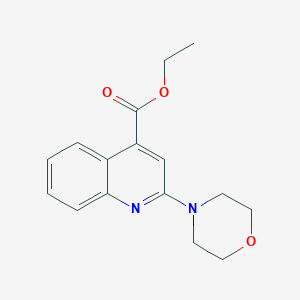 molecular formula C16H18N2O3 B11838854 Ethyl 2-(morpholin-4-yl)quinoline-4-carboxylate CAS No. 7147-97-9