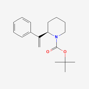 molecular formula C18H25NO2 B11838861 tert-butyl (R)-2-(1-phenylvinyl)piperidine-1-carboxylate 