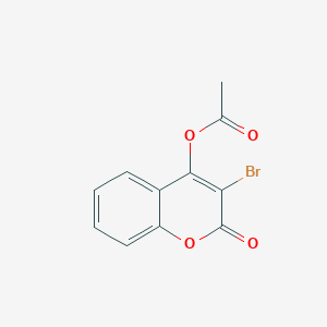 molecular formula C11H7BrO4 B11838899 3-Bromo-2-oxo-2H-chromen-4-yl acetate 
