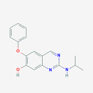 molecular formula C17H17N3O2 B11838907 6-Phenoxy-2-[(propan-2-yl)amino]quinazolin-7(1H)-one CAS No. 917609-50-8