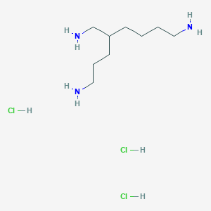 molecular formula C9H26Cl3N3 B11838947 4-(Aminomethyl)octane-1,8-diamine trihydrochloride CAS No. 60940-96-7