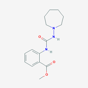 molecular formula C15H21N3O3 B11839062 Methyl 2-(3-(azepan-1-yl)ureido)benzoate CAS No. 21579-70-4