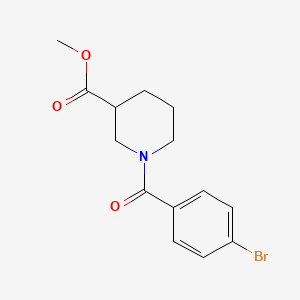 molecular formula C14H16BrNO3 B1183910 Methyl 1-(4-bromobenzoyl)-3-piperidinecarboxylate 