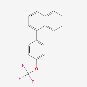 molecular formula C17H11F3O B11839116 1-(4-(Trifluoromethoxy)phenyl)naphthalene 