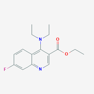 molecular formula C16H19FN2O2 B11839152 Ethyl 4-(diethylamino)-7-fluoroquinoline-3-carboxylate 