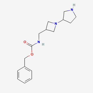 molecular formula C16H23N3O2 B11839200 Benzyl ((1-(pyrrolidin-3-yl)azetidin-3-yl)methyl)carbamate CAS No. 883547-63-5