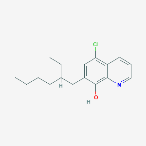 molecular formula C17H22ClNO B11839223 5-Chloro-7-(2-ethylhexyl)quinolin-8-OL CAS No. 139036-07-0