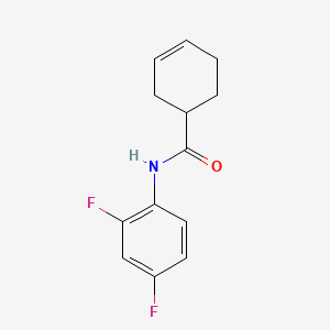 molecular formula C13H13F2NO B1183925 N-(2,4-difluorophenyl)-3-cyclohexene-1-carboxamide 
