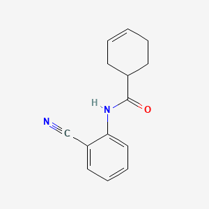 molecular formula C14H14N2O B1183926 N-(2-cyanophenyl)-3-cyclohexene-1-carboxamide 