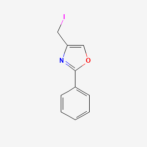 molecular formula C10H8INO B11839276 4-(Iodomethyl)-2-phenyloxazole CAS No. 33162-08-2