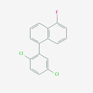 molecular formula C16H9Cl2F B11839299 1-(2,5-Dichlorophenyl)-5-fluoronaphthalene 