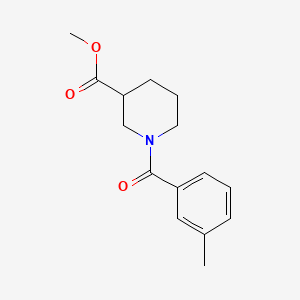 molecular formula C15H19NO3 B1183936 Methyl 1-(3-methylbenzoyl)-3-piperidinecarboxylate 