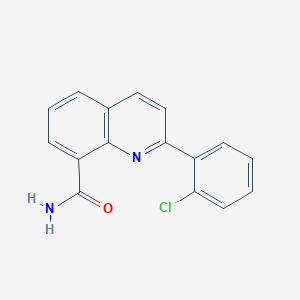 molecular formula C16H11ClN2O B11839381 2-(2-Chlorophenyl)quinoline-8-carboxamide CAS No. 655222-57-4