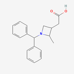 molecular formula C19H21NO2 B11839459 Methyl1-diphenylmethyl-3-azetidineacetate 