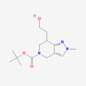 molecular formula C14H23N3O3 B11839466 tert-Butyl 7-(2-hydroxyethyl)-2-methyl-6,7-dihydro-2H-pyrazolo[4,3-c]pyridine-5(4H)-carboxylate 