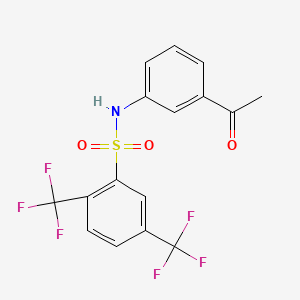 molecular formula C16H11F6NO3S B1183948 N-(3-acetylphenyl)-2,5-bis(trifluoromethyl)benzenesulfonamide 