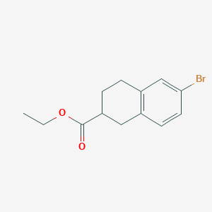 molecular formula C13H15BrO2 B11839484 Ethyl 6-bromo-1,2,3,4-tetrahydronaphthalene-2-carboxylate 