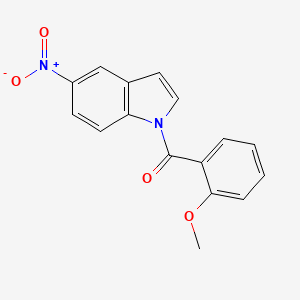 molecular formula C16H12N2O4 B11839514 1H-Indole, 1-(2-methoxybenzoyl)-5-nitro- CAS No. 820234-20-6