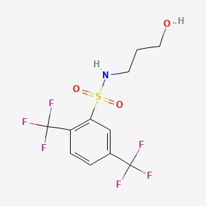 molecular formula C11H11F6NO3S B1183952 N-(3-hydroxypropyl)-2,5-bis(trifluoromethyl)benzenesulfonamide 