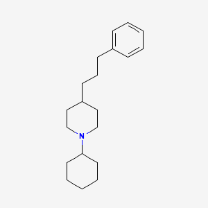 molecular formula C20H31N B11839523 1-Cyclohexyl-4-(3-phenylpropyl)piperidine 