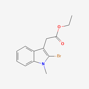 molecular formula C13H14BrNO2 B11839567 Ethyl 2-(2-bromo-1-methyl-1H-indol-3-yl)acetate CAS No. 786704-07-2