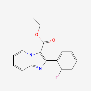 molecular formula C16H13FN2O2 B11839576 Ethyl 2-(2-fluorophenyl)imidazo[1,2-A]pyridine-3-carboxylate 