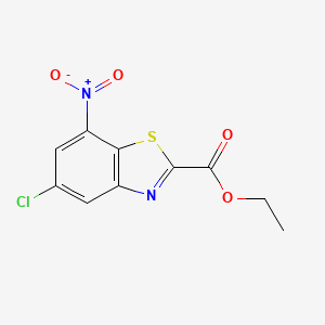 molecular formula C10H7ClN2O4S B11839577 Ethyl 5-chloro-7-nitrobenzo[d]thiazole-2-carboxylate 