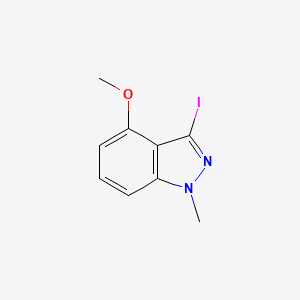 molecular formula C9H9IN2O B11839617 3-Iodo-4-methoxy-1-methyl-1H-indazole 