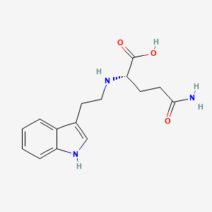 molecular formula C15H19N3O3 B11839701 (S)-2-((2-(1H-Indol-3-yl)ethyl)amino)-5-amino-5-oxopentanoic acid 