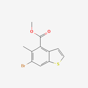 molecular formula C11H9BrO2S B11839714 Methyl 6-bromo-5-methylbenzo[b]thiophene-4-carboxylate 
