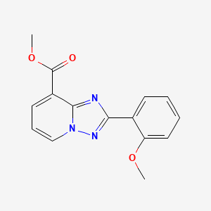 molecular formula C15H13N3O3 B11839762 Methyl 2-(2-methoxyphenyl)-[1,2,4]triazolo[1,5-a]pyridine-8-carboxylate 