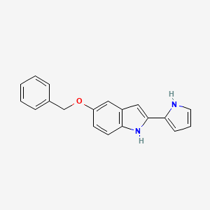 molecular formula C19H16N2O B11839786 5-(Benzyloxy)-2-(1H-pyrrol-2-YL)-1H-indole CAS No. 569337-40-2