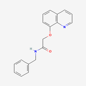 molecular formula C18H16N2O2 B11839794 Acetamide, N-(phenylmethyl)-2-(8-quinolinyloxy)- CAS No. 88350-35-0
