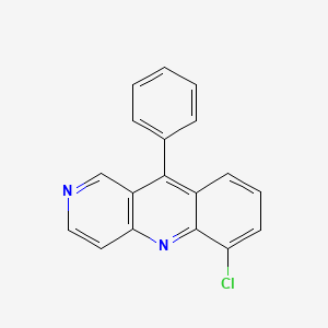 molecular formula C18H11ClN2 B11839820 6-Chloro-10-phenylbenzo[b][1,6]naphthyridine CAS No. 125866-31-1