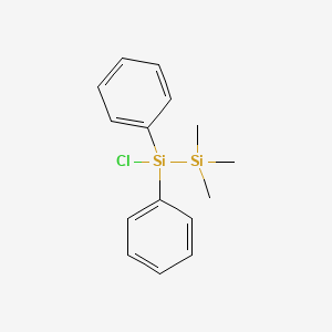 molecular formula C15H19ClSi2 B11839831 Disilane, 1-chloro-2,2,2-trimethyl-1,1-diphenyl- CAS No. 61211-96-9