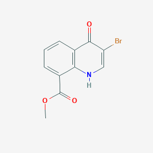 molecular formula C11H8BrNO3 B11839841 Methyl 3-bromo-4-oxo-1,4-dihydroquinoline-8-carboxylate CAS No. 1395493-15-8