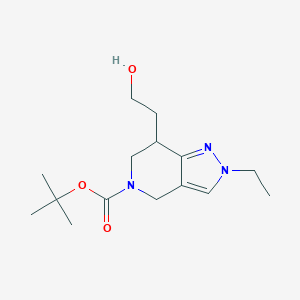 molecular formula C15H25N3O3 B11839865 tert-Butyl 2-ethyl-7-(2-hydroxyethyl)-6,7-dihydro-2H-pyrazolo[4,3-c]pyridine-5(4H)-carboxylate 