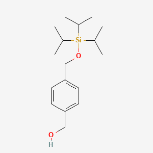 molecular formula C17H30O2Si B11839877 Benzenemethanol, 4-[[[tris(1-methylethyl)silyl]oxy]methyl]- CAS No. 139706-47-1