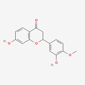 molecular formula C16H14O5 B11839917 Flavanone, 3',7-dihydroxy-4'-methoxy- CAS No. 76426-28-3