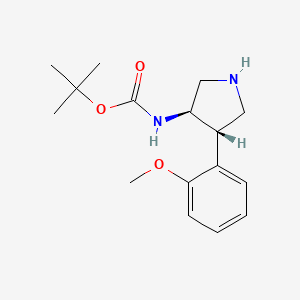 molecular formula C16H24N2O3 B11839924 tert-Butyl (trans-4-(2-methoxyphenyl)pyrrolidin-3-yl)carbamate 