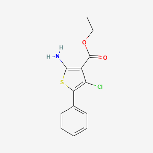 molecular formula C13H12ClNO2S B11839926 Ethyl 2-amino-4-chloro-5-phenylthiophene-3-carboxylate 