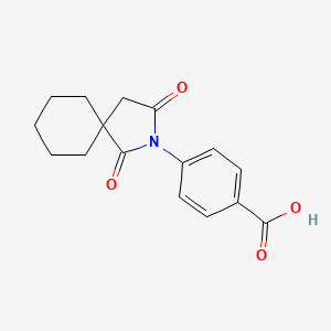 molecular formula C16H17NO4 B11839951 Benzoic acid, 4-(1,3-dioxo-2-azaspiro[4.5]dec-2-yl)- CAS No. 61588-91-8