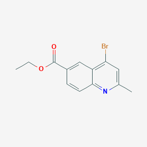 molecular formula C13H12BrNO2 B11840026 Ethyl 4-bromo-2-methylquinoline-6-carboxylate 