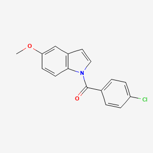 molecular formula C16H12ClNO2 B11840027 (4-Chlorophenyl)(5-methoxy-1H-indol-1-yl)methanone 
