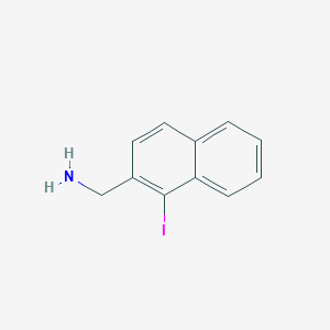 molecular formula C11H10IN B11840036 2-(Aminomethyl)-1-iodonaphthalene CAS No. 1261800-92-3