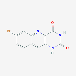 molecular formula C11H6BrN3O2 B11840052 7-Bromopyrimido[5,4-b]quinoline-2,4-diol 