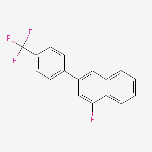 molecular formula C17H10F4 B11840064 1-Fluoro-3-(4-(trifluoromethyl)phenyl)naphthalene 