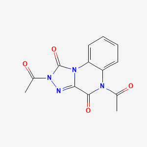 molecular formula C13H10N4O4 B11840068 2,5-Diacetyl[1,2,4]triazolo[4,3-a]quinoxaline-1,4(2H,5H)-dione CAS No. 90042-39-0